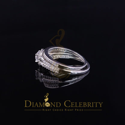 DiamondCelebritees 1.75ct Cubic Zirconia 925 White Silver Men;s/Womens Round Bridal Ring Size 7