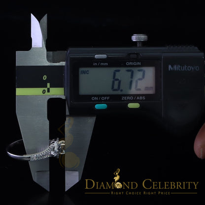 DiamondCelebritees 2.50ct Sterling Silver White Cubic Zirconia Flower Wedding Women's Ring Size 7