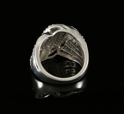 DiamondCelebritees 925 Sterling Silver 3.10ct White Cubic Zirconia Cocktail Womens Ring Size 7