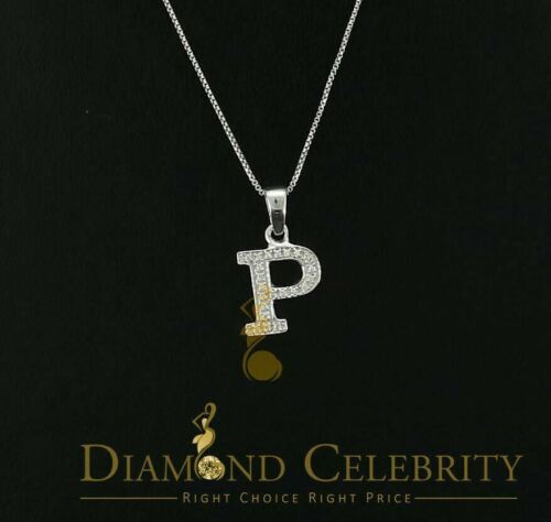 DiamondCelebritees Attractive Sterling SilverAll Alphabet Letter White Pendant with Cubic Zirconia