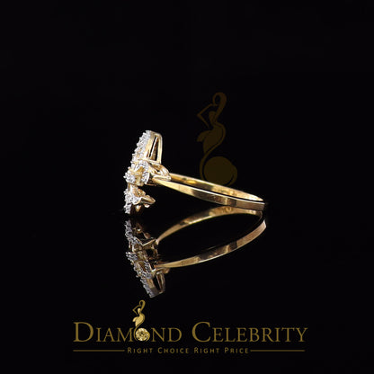 DiamondCelebritees 0.30ct Cubic Zirconia Yellow 925 Sterling Silver Saints Womens Gifts Ring Size 7