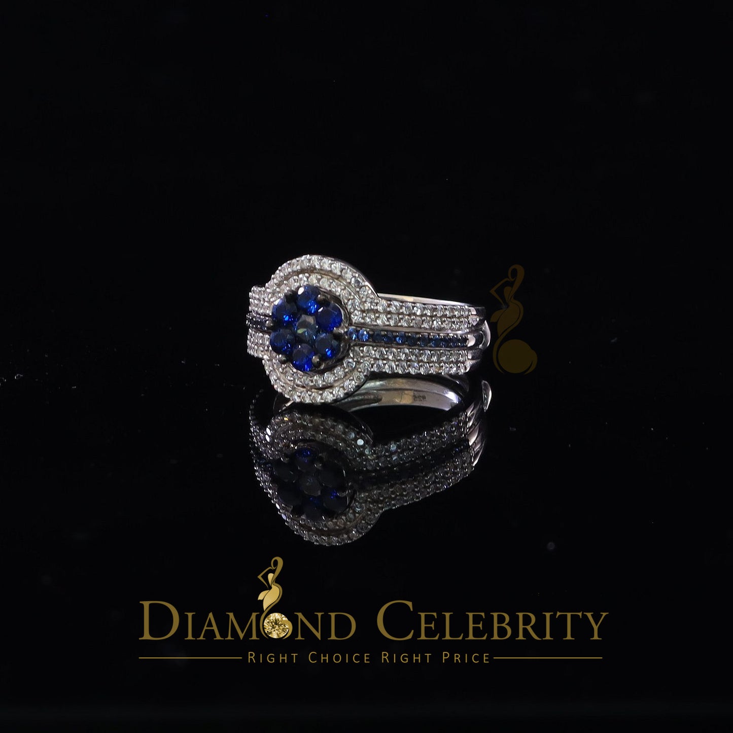 DiamondCelebritees 925 Sterling White Silver 2.50ct Floral Shape Cubic Zirconia Womens Ring SZ 6.5