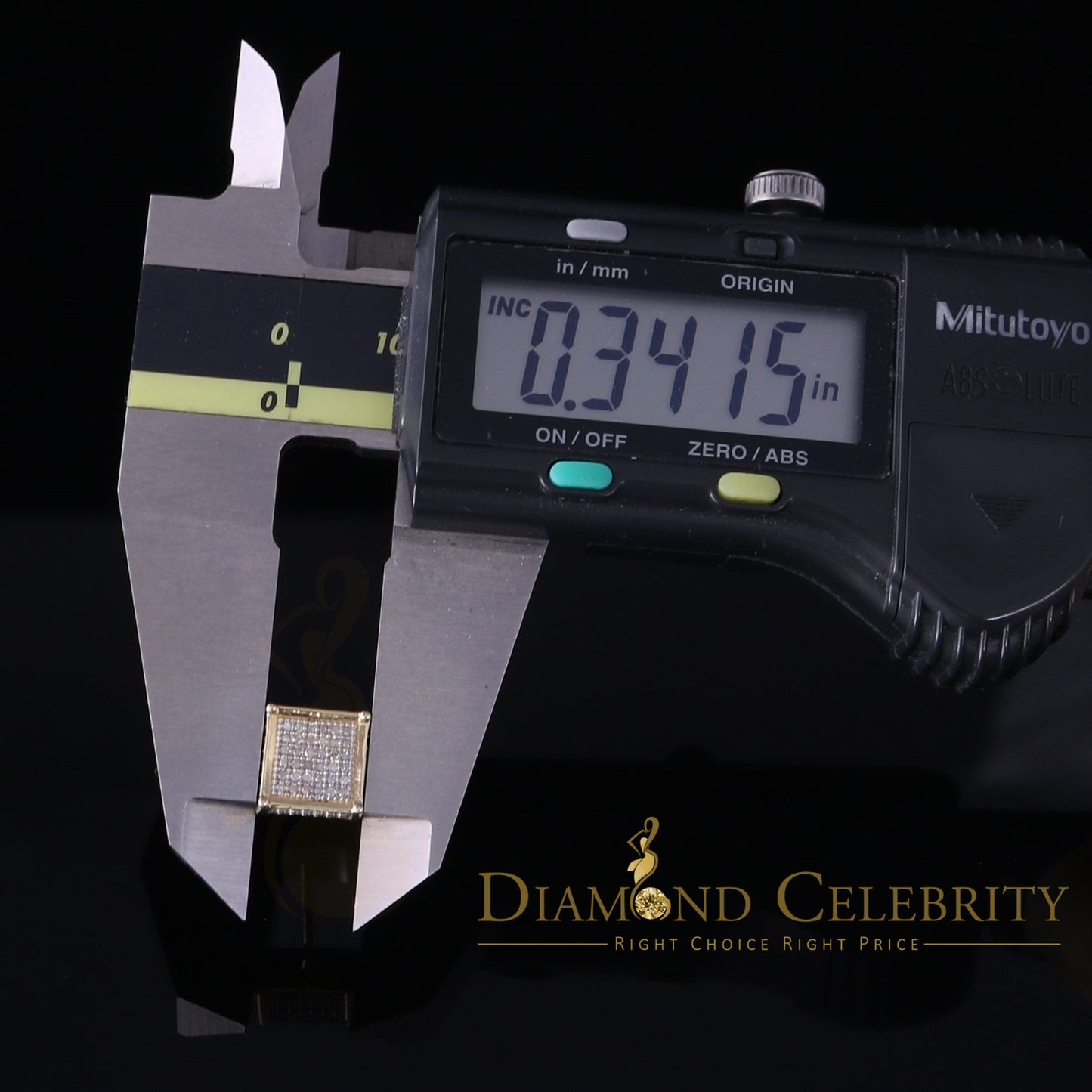 DiamondCelebritees 925 Sterling Silver 0.20ct Diamond Yellow Stud Men's/ Women's Earrings