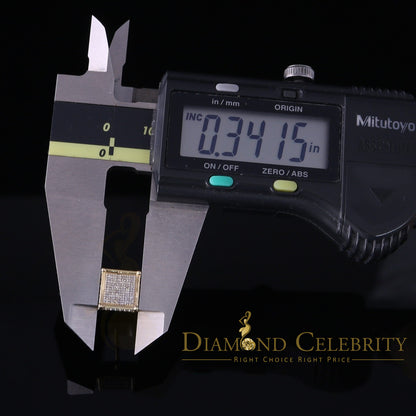 DiamondCelebritees 925 Sterling Silver 0.20ct Diamond Yellow Stud Men's/ Women's Earrings