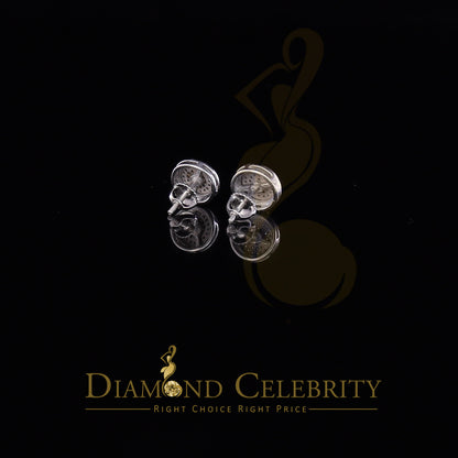 DiamondCelebritees 925 Sterling Silver 0.20 ct Diamond For Ladies & Men's White Stud Round Earrings
