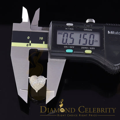 DiamondCelebritees Style Heart 925 White Silver 0.25ct Diamond Women's & Men's Fashion Earrings