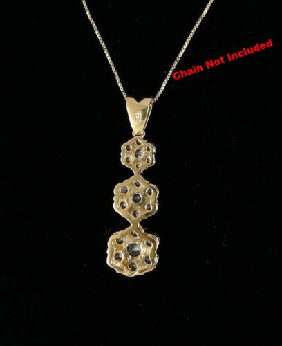 DiamondCelebritees Tripple Flower Shape Yellow 925 Sterling Silver Pendant 5.83ct Cubic Zirconia