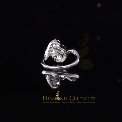 DiamondCelebritees 925 White Silver 1.25ct Cubic Zirconia 4 Stone Engagement Womens Ring Size 7