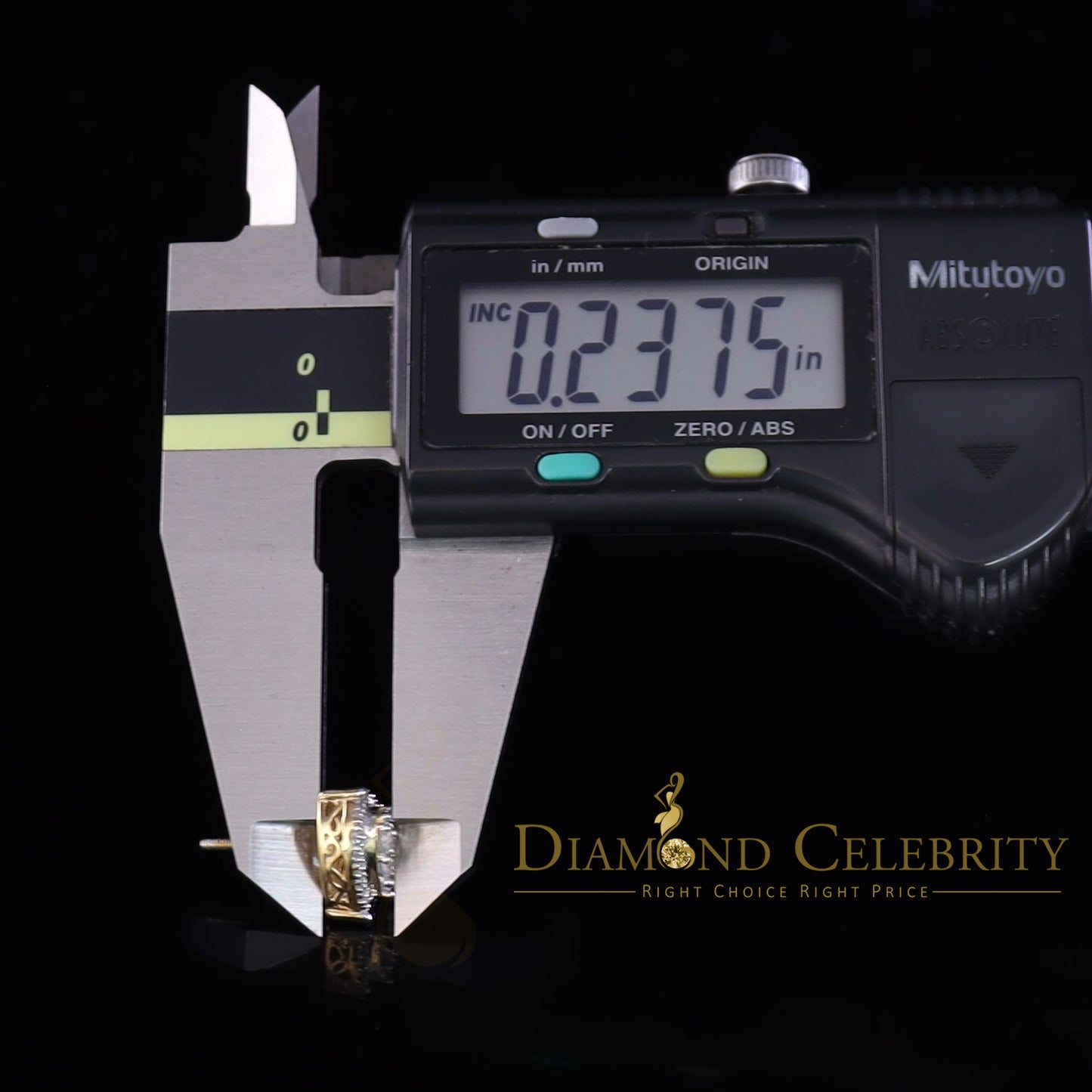 DiamondCelebritees  925 Sterling Yellow Silver 1.64ct Cubic Zirconia Heart Women's Stud Earrings