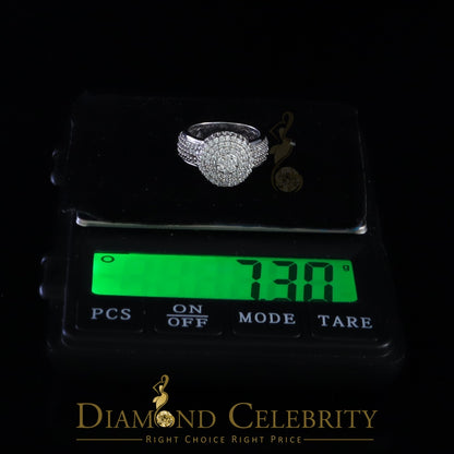 DiamondCelebritees Sterling White Silver Round-Shaped 4.75ct Cubic Zirconia Mens/Womens Ring Size 8