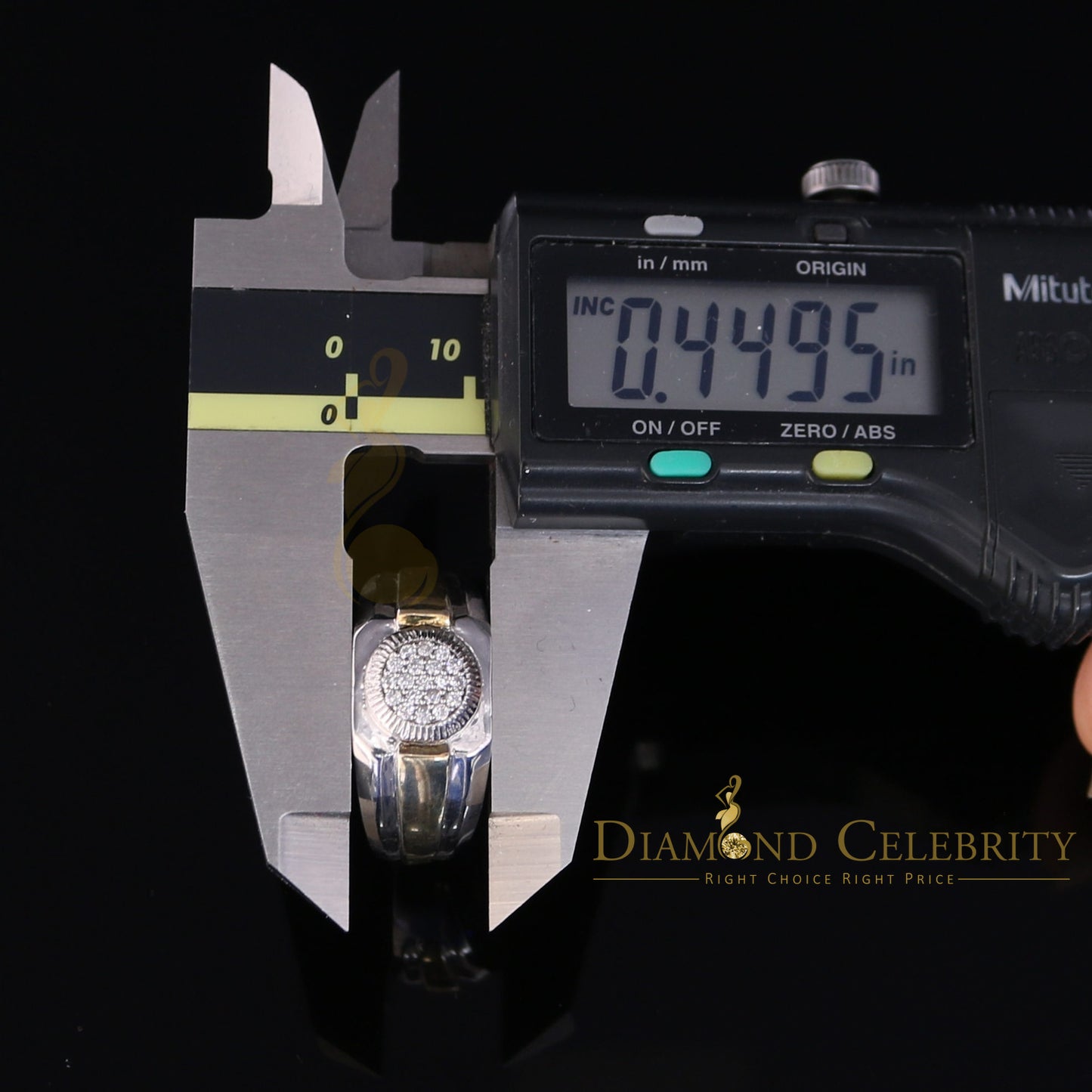 DiamondCelebritees 925 Silver White 0.38ct Cubic Zirconia Wide Men's Engagement Band Ring Size 11.5