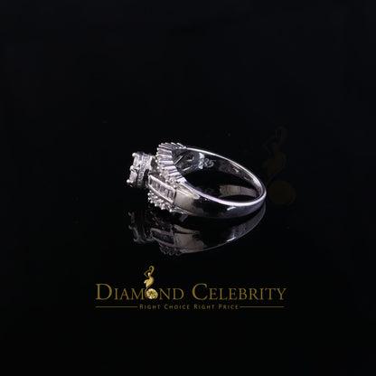 DiamondCelebritees 2.00ct Cubic Zirconia Sterling White Silver Round Engagement Womens Ring Size 7