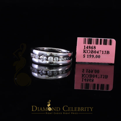 DiamondCelebritees 925 White Silver Round-Shaped 0.66 ct Cubic Zirconia Engagement Womens Ring SZ 7