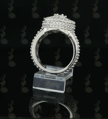DiamondCelebritees 925 Sterling Silver 9.00ct White Cubic Zirconia Womens Engagement Ring Size 9