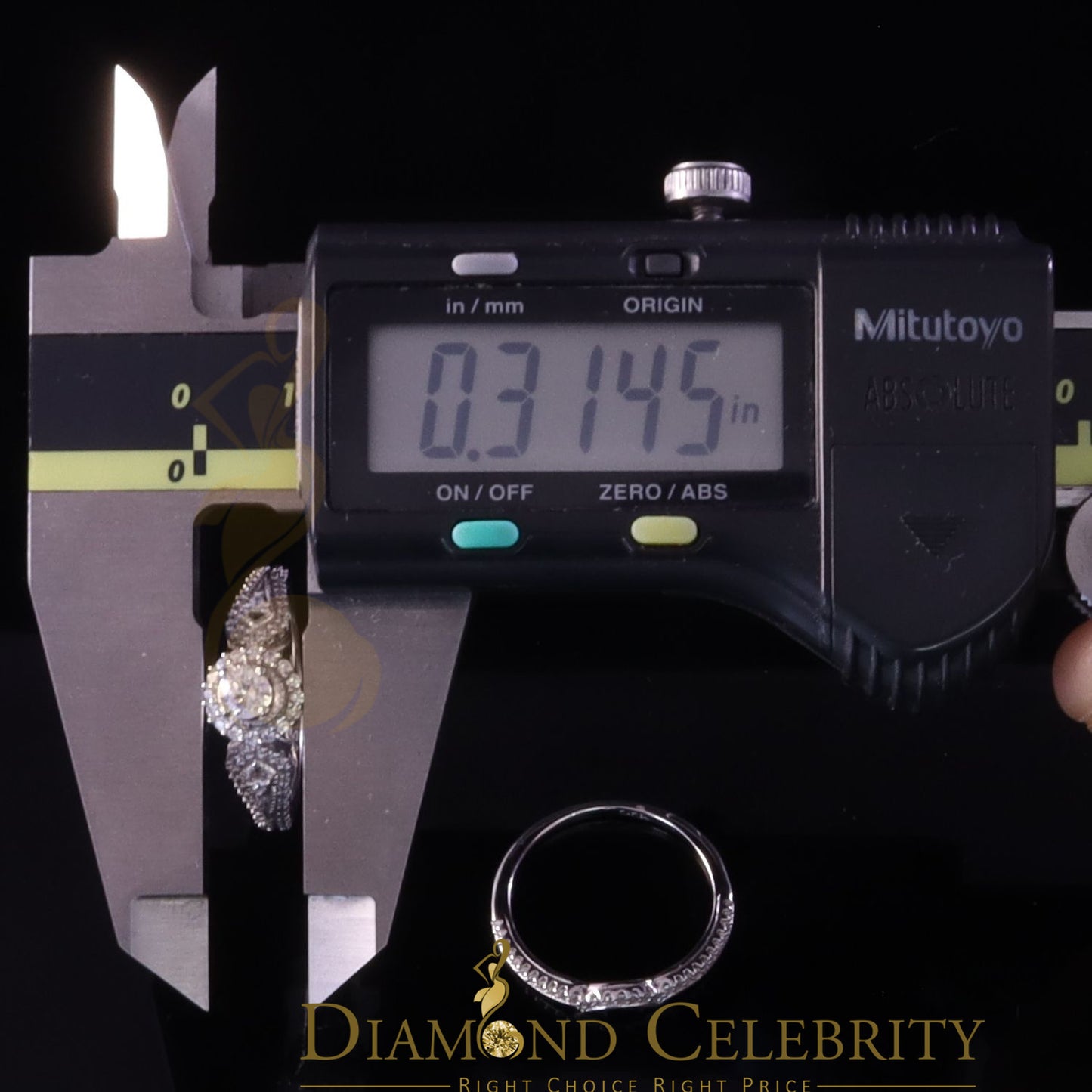 DiamondCelebritees 1.59ct Cubic Zirconia White Sterling Silver Men's/ Women 2PC Bridal Rings Size 7