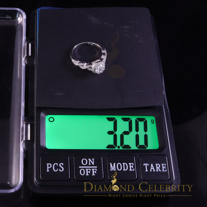 DiamondCelebritees 1.50ct Cubic Zirconia White 925 Sterling Silver Women's Engagement Rings Size 7