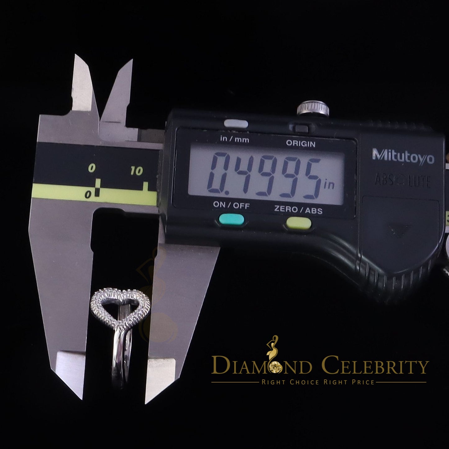 DiamondCelebritees White 925 Sterling Silver 0.22ct Cubic Zirconia Promise Heart Women's Ring SZ 7