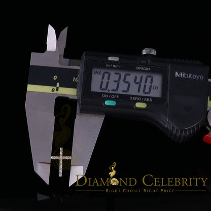 DiamondCelebritees 0.10ct Diamond Stud Earrings For Women Yellow 925 Sterling Silver Stud For Men