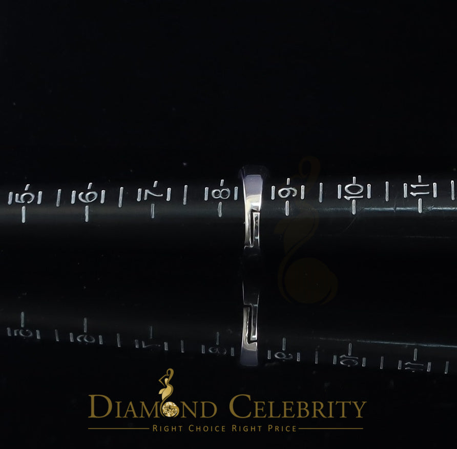 DiamondCelebritees Diamond Celebrity 925 White Sterling Silver 27 Cubic Zirconia Mens Ring Size 8.5