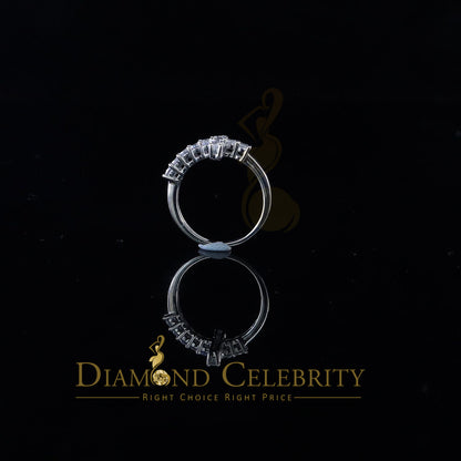 DiamondCelebritees 1.50ct Cubic Zirconia 925 Sterling White Silver Cross Womens Fashion Ring Size 8