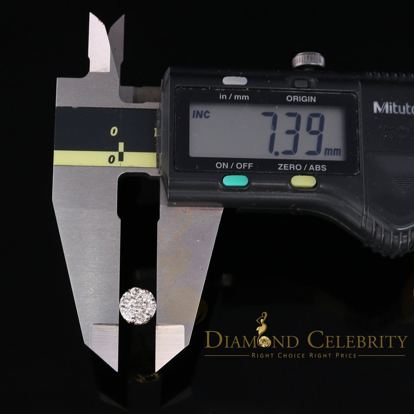 DiamondCelebritees Men's/Women's 10K Real Yellow Gold with 0.75CT Real Diamond Stud Earrings