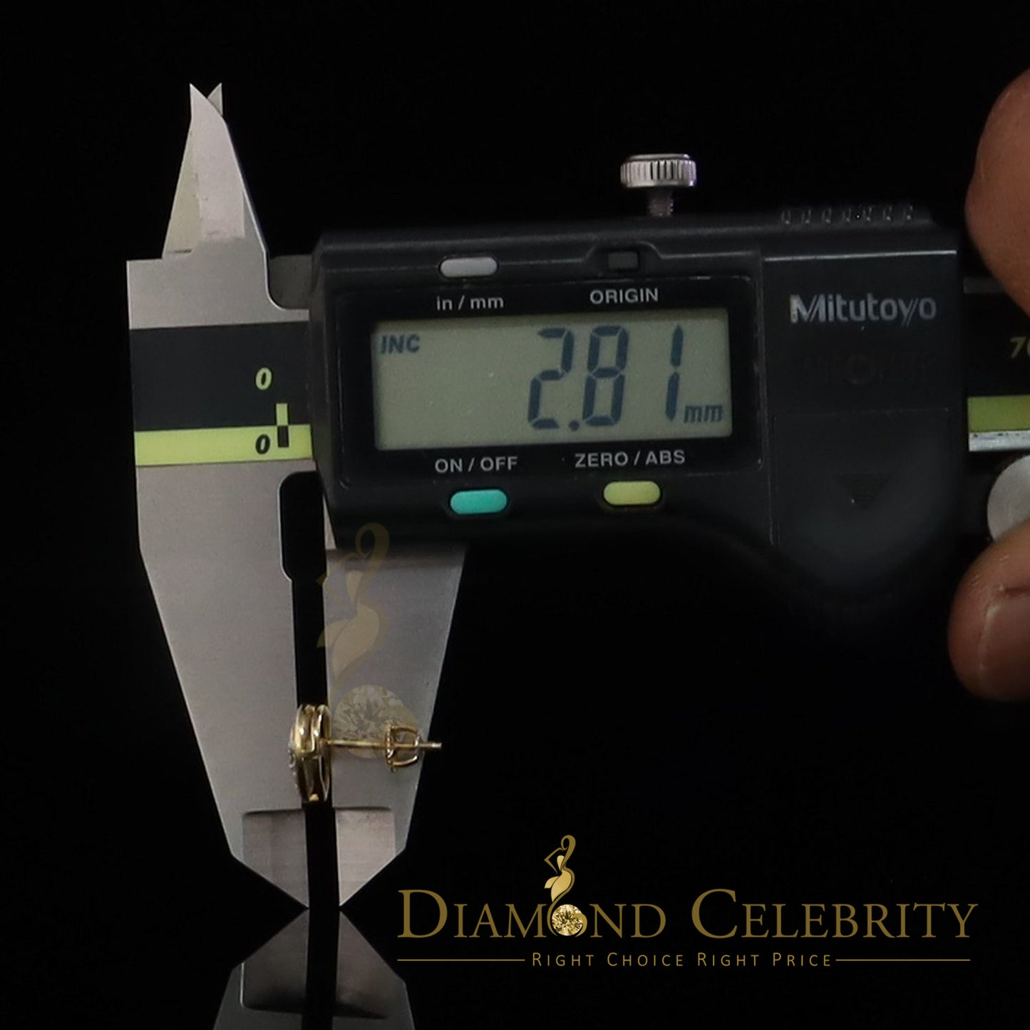 DiamondCelebritees 0.10ct Diamond Heart Earring Yellow 925 Sterling Silver Stud For Men's & Women's