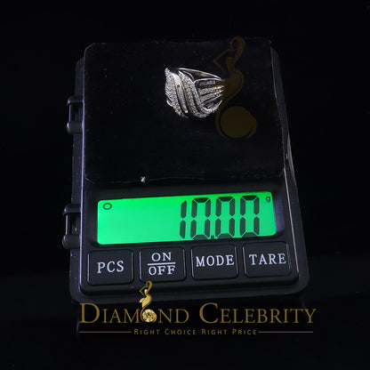 DiamondCelebritees 925 Sterling Silver 3.10ct White Cubic Zirconia Cocktail Women's Ring Size 7.5