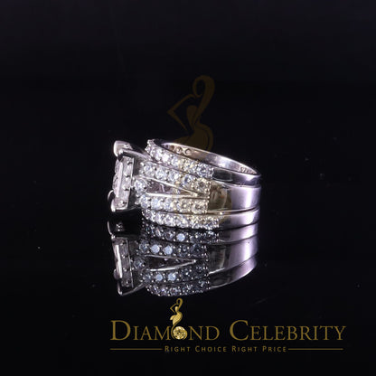 DiamondCelebritees 6.72ct Cubic Zirconia White 925 Sterling Silver Women 3PC Wedding Rings SZ 8
