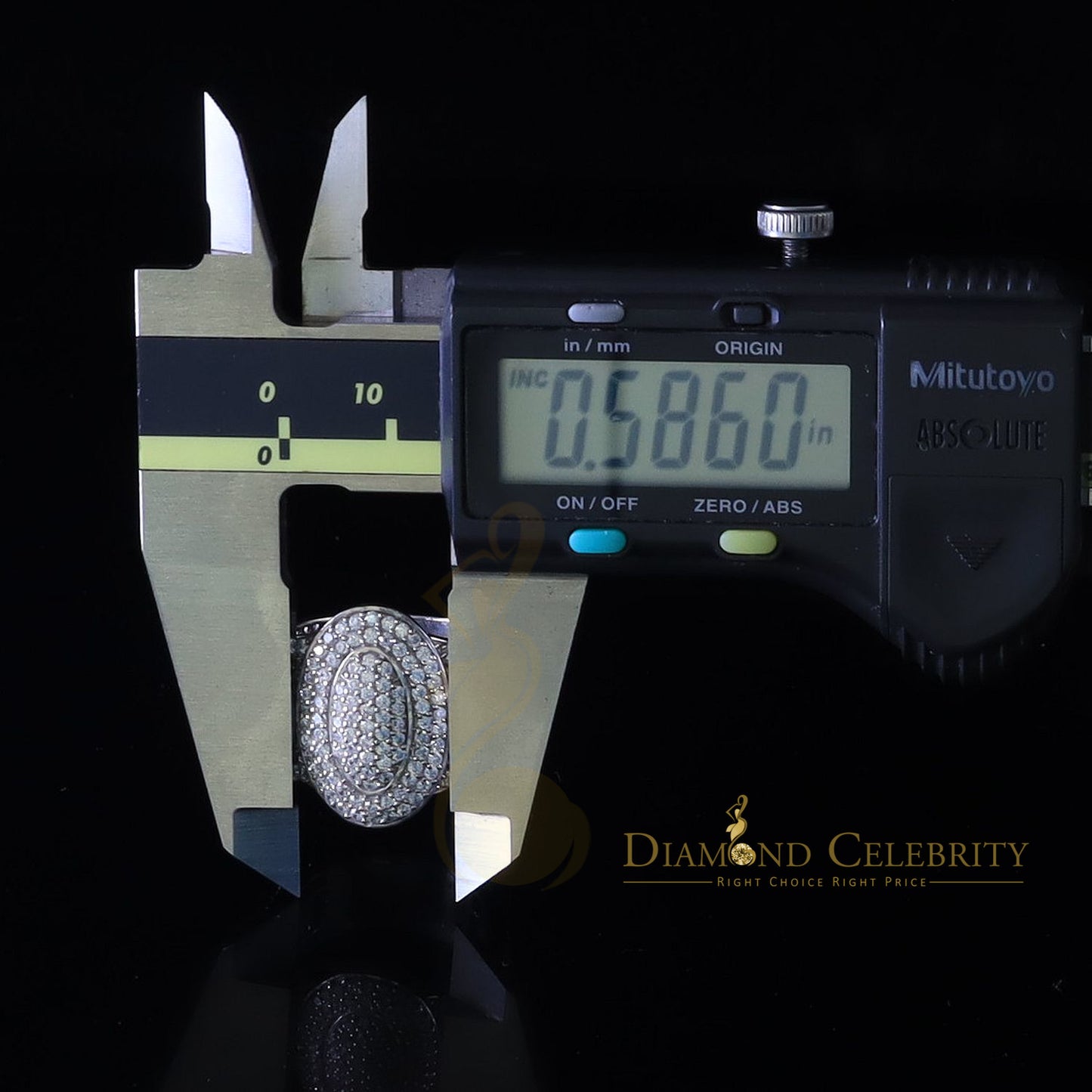 DiamondCelebritees 925 Sterling Silver White 7.50ct Cubic Zirconia Oval Engagement Men's Ring SZ 9