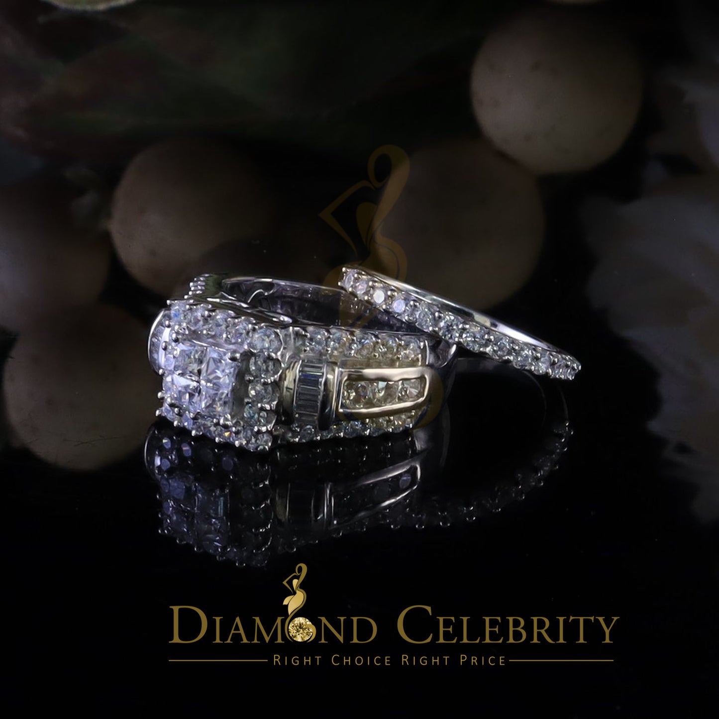 DiamondCelebritees 925 Sterling White 5.00ct Cubic Zirconia Silver Wedding Fashion Womens Ring SZ 7