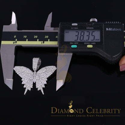 DiamondCelebritees White 925 Sterling Silver Butterfly Shape Pendant with 3.36ct Cubic Zirconia