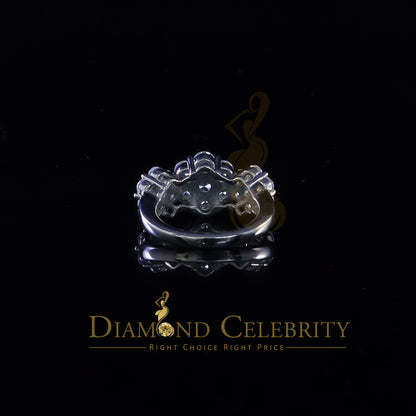 DiamondCelebritees 925 Sterling White Silver Floral-Shaped Cubic Zirconia 2.0ct Womens Ring Size 7