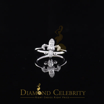 DiamondCelebritees 0.18ct Cubic Zirconia 925Sterling White Silver Saints Womens Fashion Ring Size 7