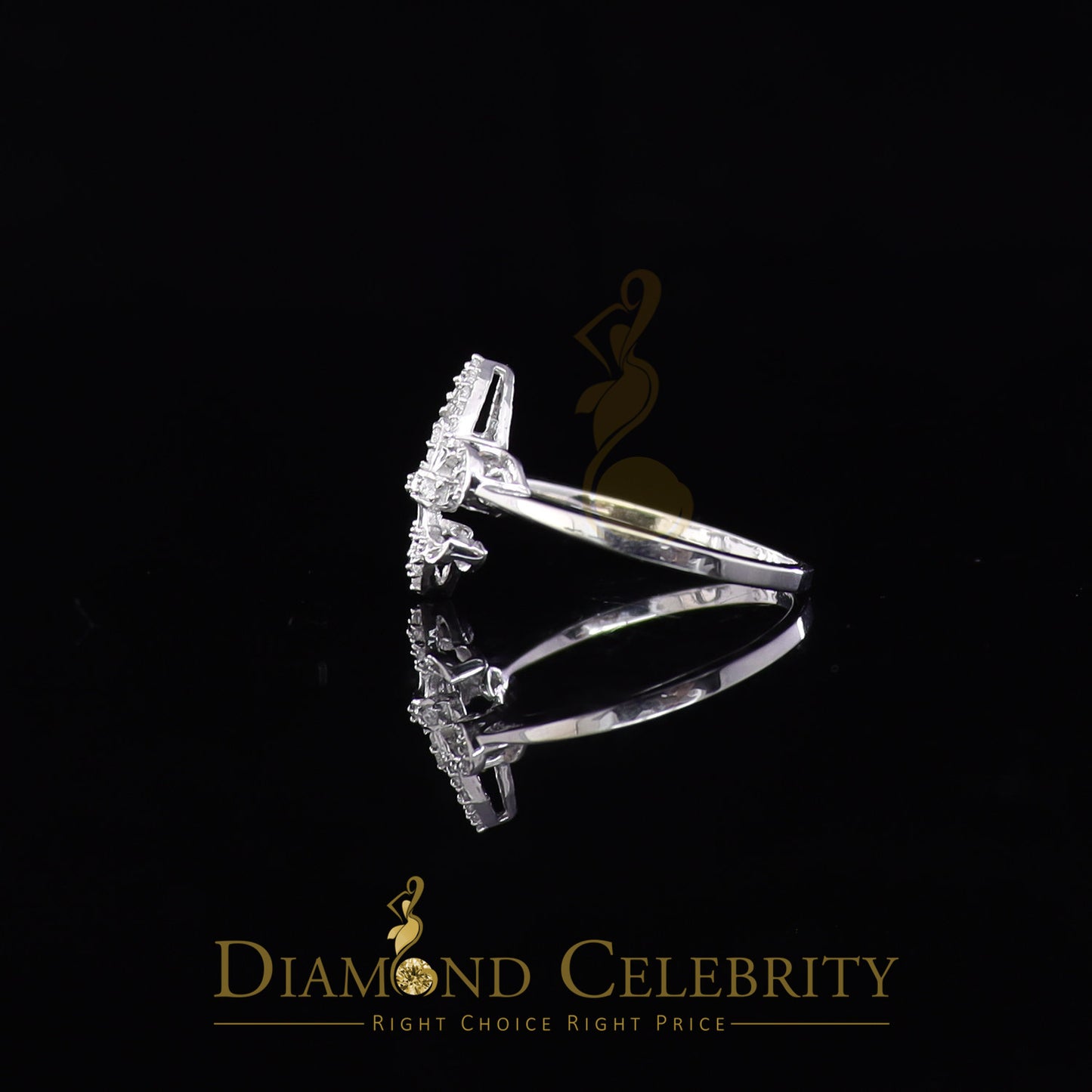 DiamondCelebritees White 925 Silver Saint 0.30ct Cubic Zirconia Womens Engagement Gifts Ring SZ 7