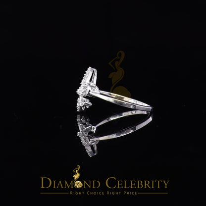 DiamondCelebritees White 925 Silver Saint 0.30ct Cubic Zirconia Womens Engagement Gifts Ring SZ 7