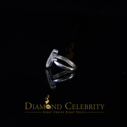 DiamondCelebritees Diamond Celbrity Cubic Zirconia 0.20ct White Silver Set Womens Cross Ring Size 7