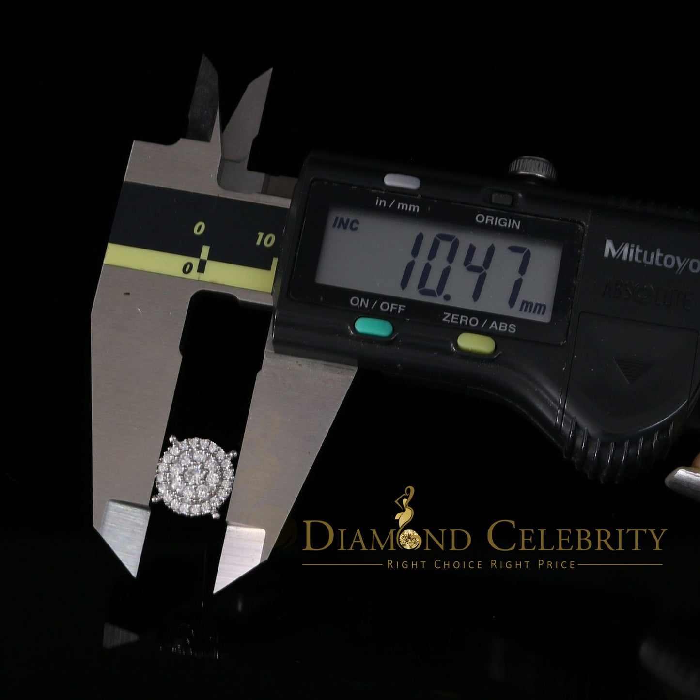 DiamondCelebritees  1.96ct Cubic Zirconia Aretes Para Hombre 925 White Silver Women's Round Earring