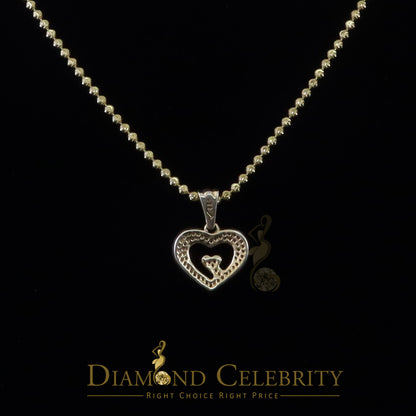 DiamondCelebritees Promising Yellow Sterling Silver Heart Pendant with 2.38 Grams w/ Cubic Zirconia