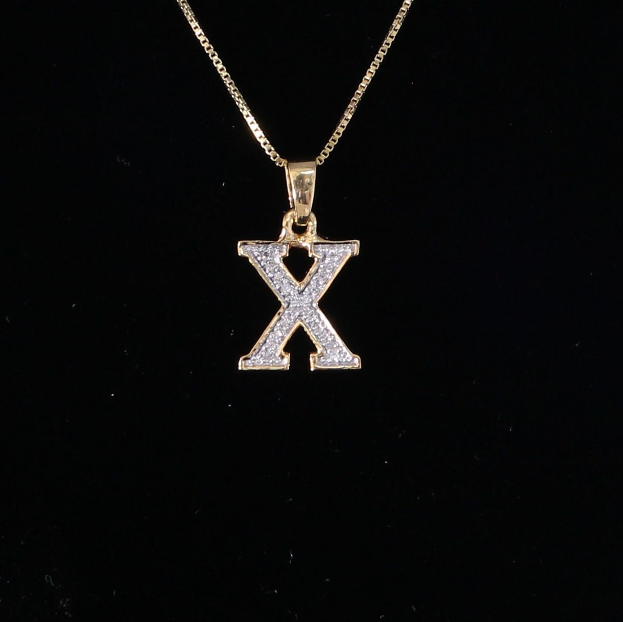 DiamondCelebritees Attractive Sterling SilverAll Alphabet Letter Yellow Pendant with Cubic Zirconia