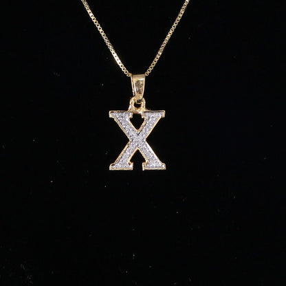 DiamondCelebritees Attractive Sterling SilverAll Alphabet Letter Yellow Pendant with Cubic Zirconia