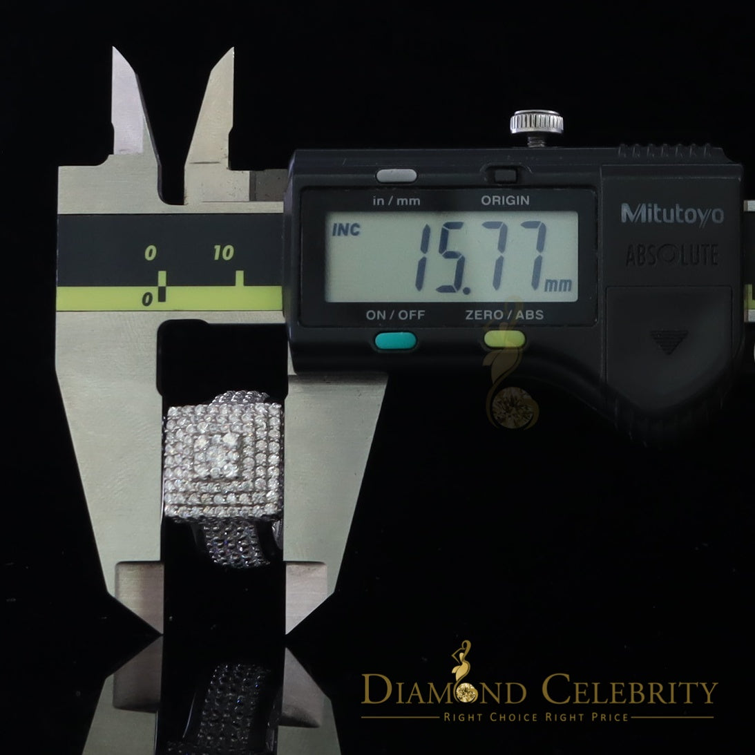 DiamondCelebritees 925 Silver White 8.50ct Cubic Zirconia Wide Square Womens Engagement Ring SZ 7.5