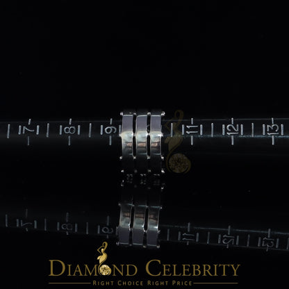 DiamondCelebritees 925 Silver White 1.50ct Cubic Zirconia Texan Wide Band Cocktail Ring Size 10