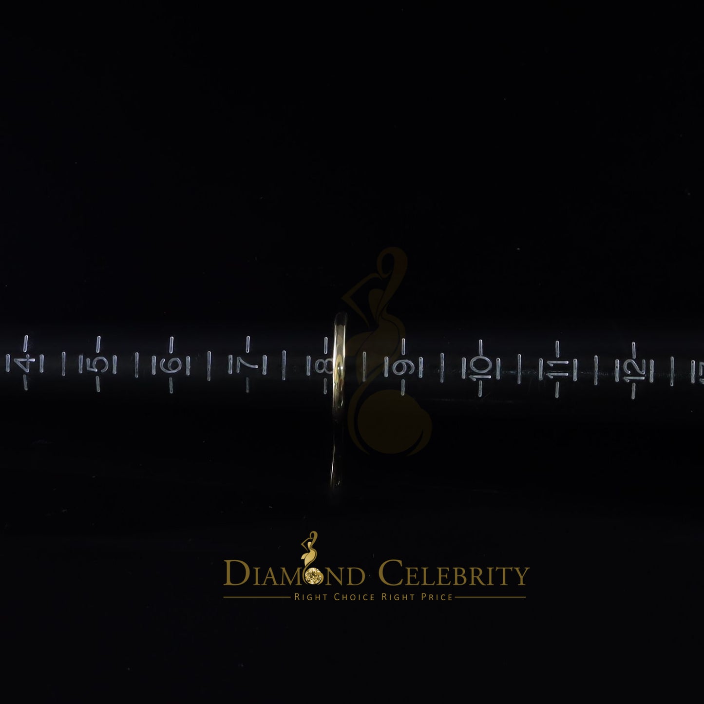 DiamondCelebritees 0.52ct Cubic Zirconia Yellow Sterling Silver Men's/ Women Engagement Ring Size 8