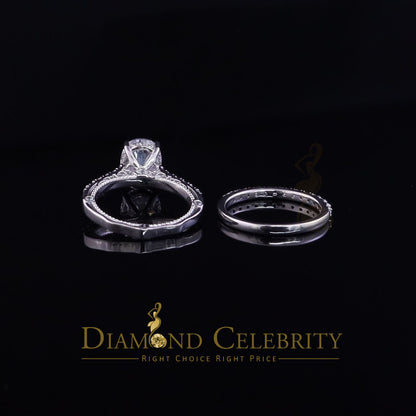 DiamondCelebritees White 5.50ct Cubic Zirconia 925 Sterling Silver Bridal Style Women's Ring SZ 7