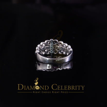 DiamondCelebritees 925 Sterling White Silver 0.50ct Cubic Zirconia Cross Shape Womens Ring Size 7
