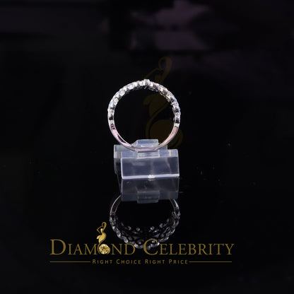 DiamondCelebritees 925 Sterling White Silver 0.50ct Cubic Zirconia Cross Shape Womens Ring Size 7