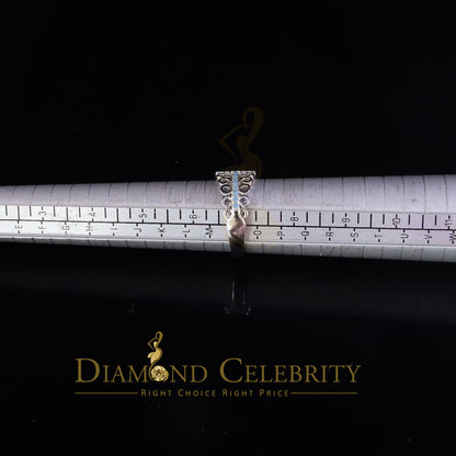 DiamondCelebritees 925 Sterling White Silver 0.50ct Cubic Zirconia Cross Shape Womens Ring Size 7