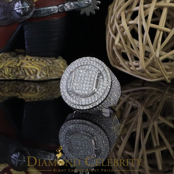 DiamondCelebritees Yellow Sterling Silver11.50ct Cubic Zirconia Men Ring Gift Size from 9.5 to 11.5