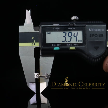 DiamondCelebritees  0.55ct Cubic Zirconia 925 White Sterling Silver Women's Hip Hop Square Earrings