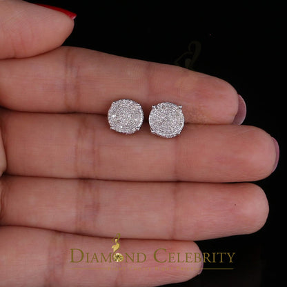 DiamondCelebritees White 925 Sterling Silver 0.30ct Diamond For Women's/ Men's Stud Round Earrings
